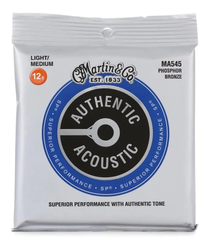 Martinguitar Authentic Acoustic Superior Performance Guitar Strings - 92/8 Phosphor Bronze Light/Medium