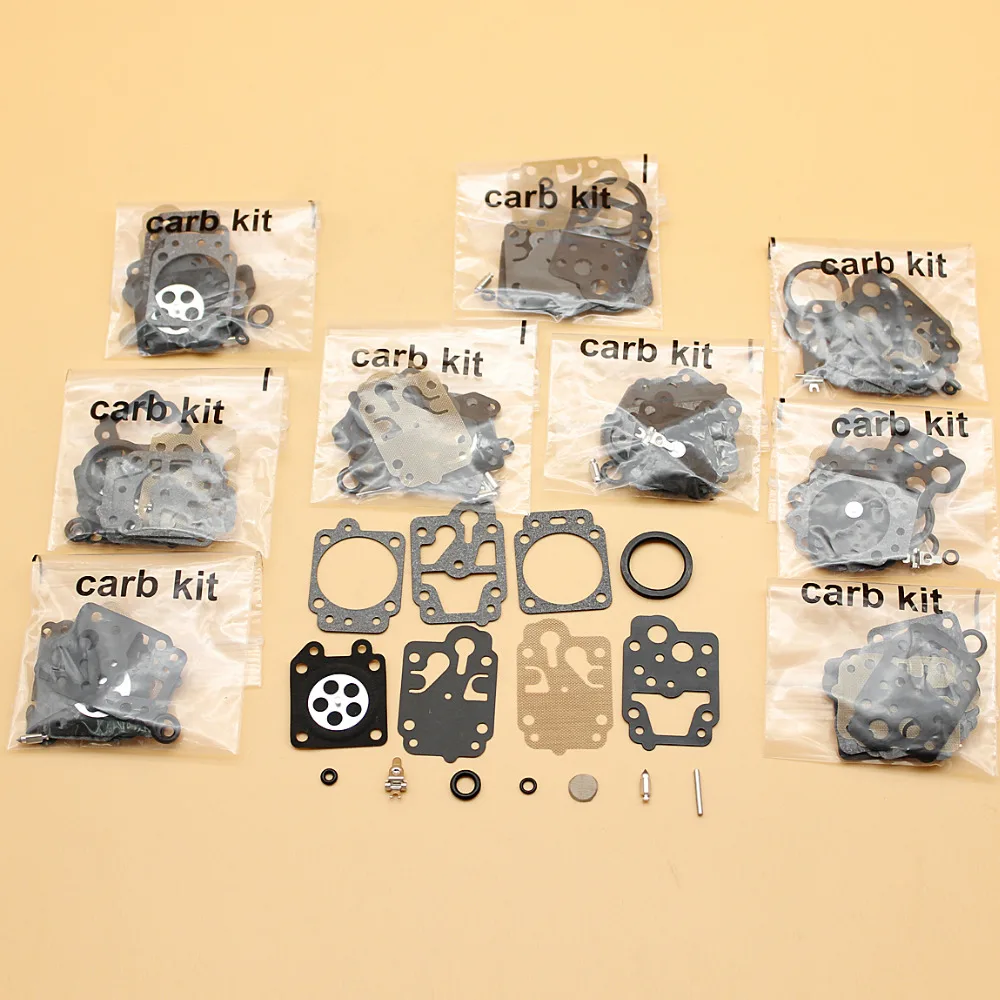 10Pcs/lot Carburetor Diaphragm Rebuild Kit Fit HONDA GX25 GX25N GX25NT GX25T GX35 4-Cycle Engine Timmer Brush Cutter Spare Parts