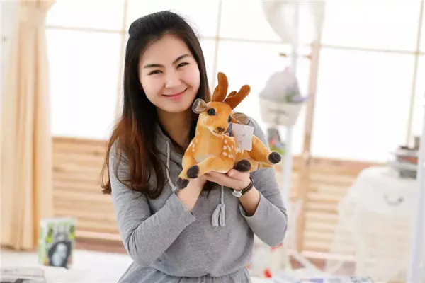 

simulation prone sika deer 30cm plush toy Christmas gift h788