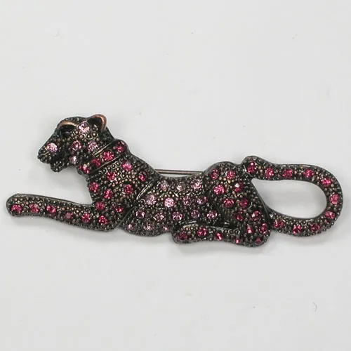 60pcs/lot Mixed Color (Can Notes Color) Wholesale Jaguar Panther Brooch Rhinestone Fashion Pin brooches Jewelry gift C101692