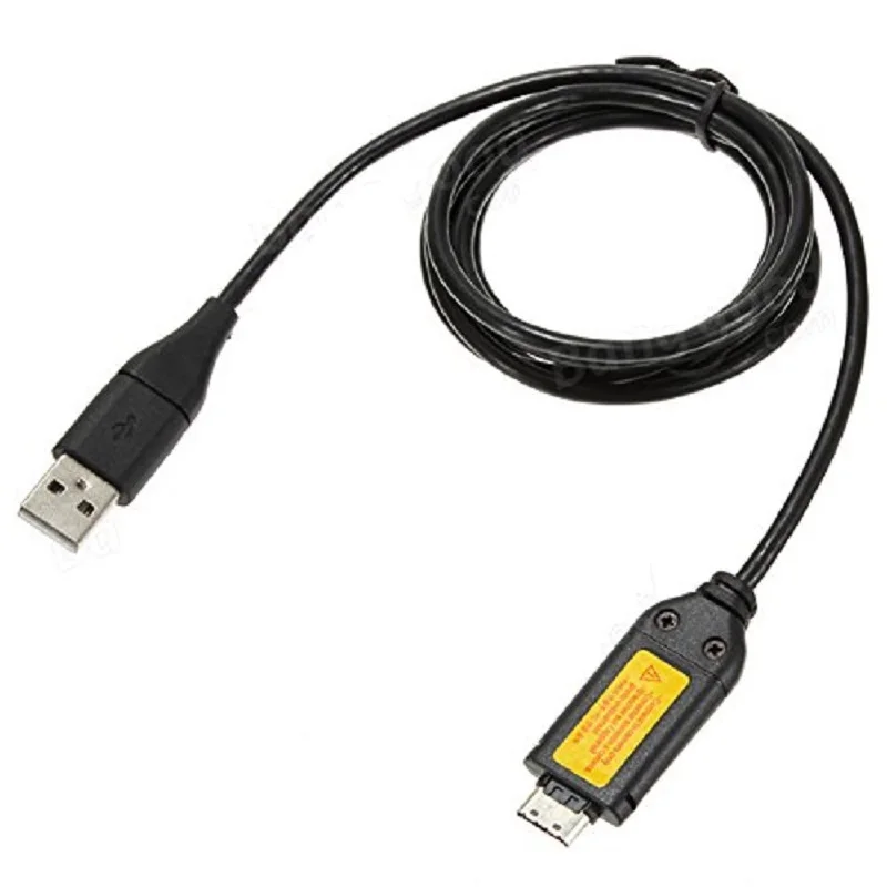 Nero 2 In 1 USB 2.0 adattatore per caricabatterie dati connettore cavo di sincronizzazione cavo di sincronizzazione linea per fotocamera Samsung PL150 ST200 ST600 ST700 WB210