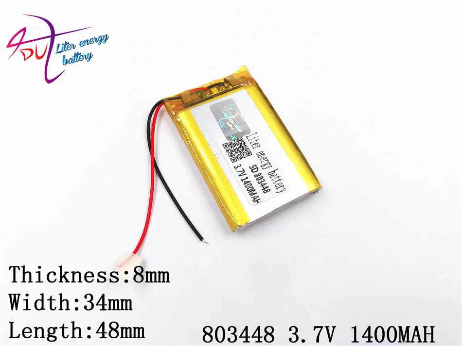 

best battery brand 1pcs 3.7V,1400mAH 803448 polymer lithium ion / Li-ion for model aircraft,GPS,mp3,mp4,cell phone,speak