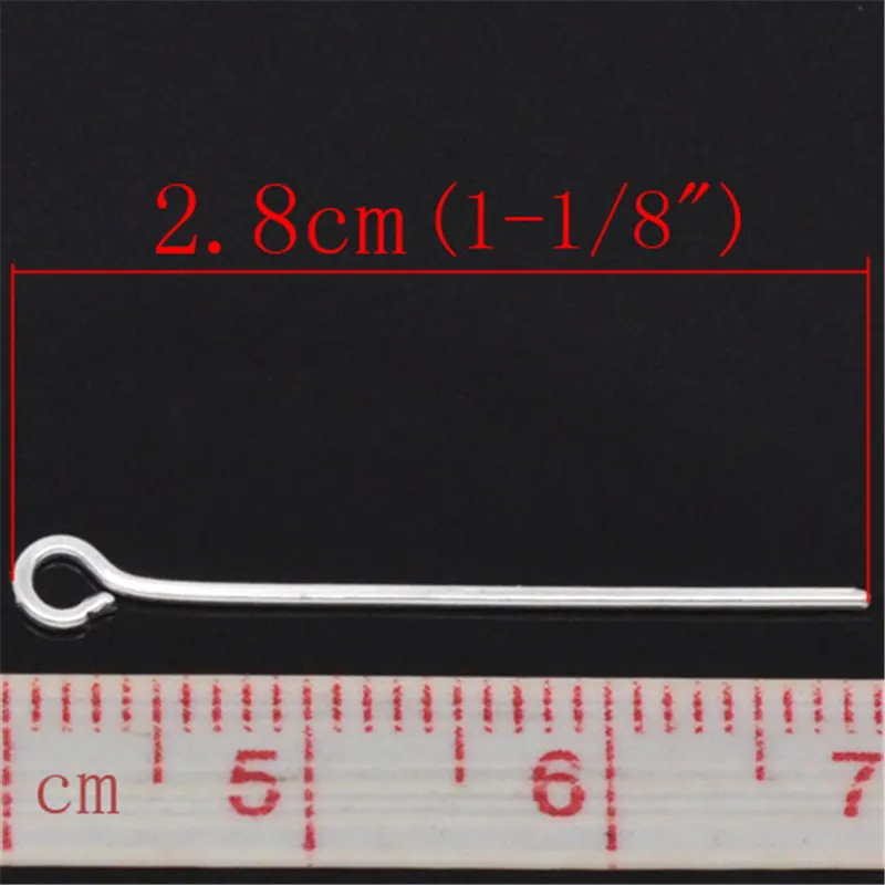 DoreenBeads-실버 컬러 아이핀 28x600mm(21 게이지) (B01724), 이우, 0.7 개