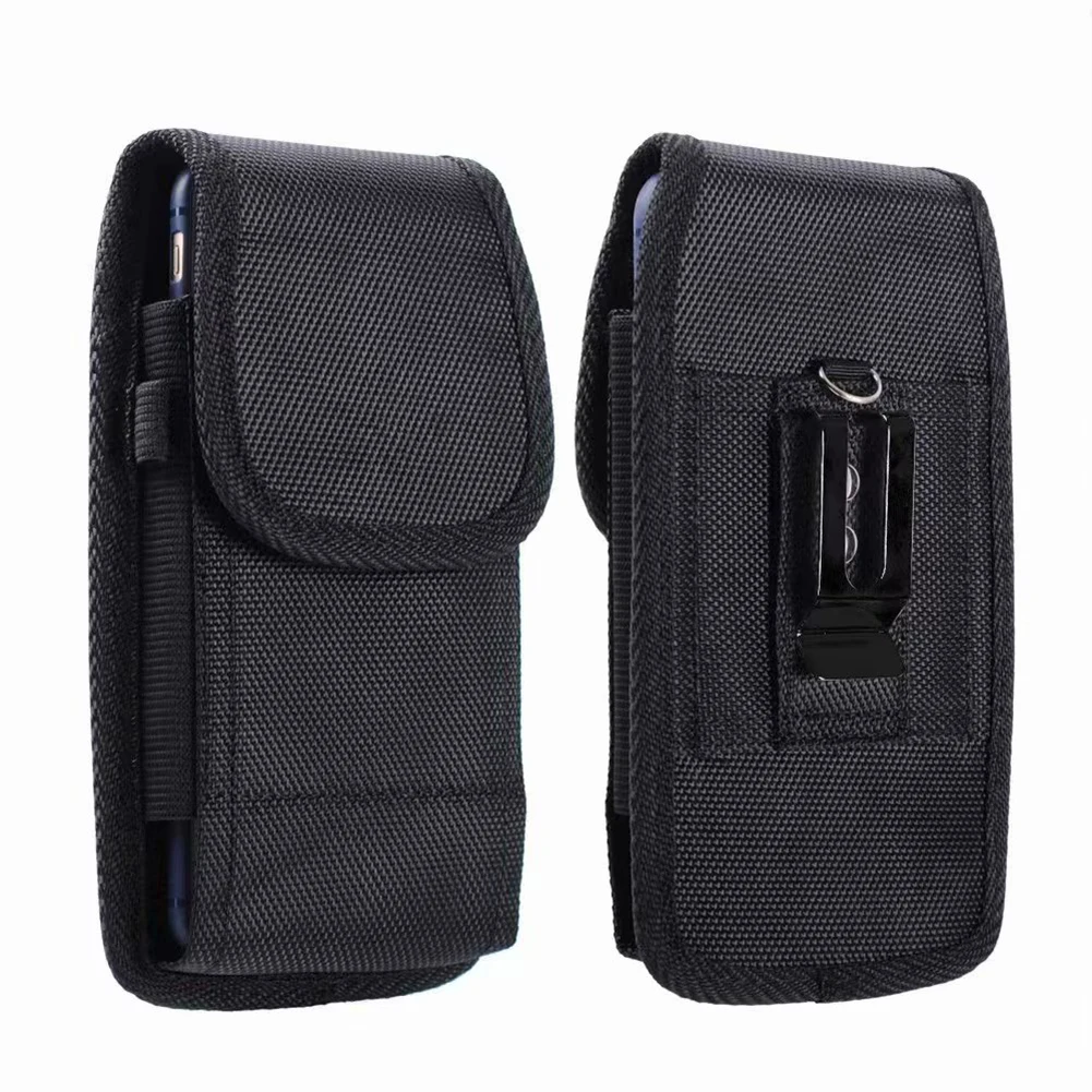 Phone Pouch Hanging Waist Storage Bag Fanny Pack Black Classic Belt Clip Without Carabiner Unisex Pouch Case For Phone Waist Bag