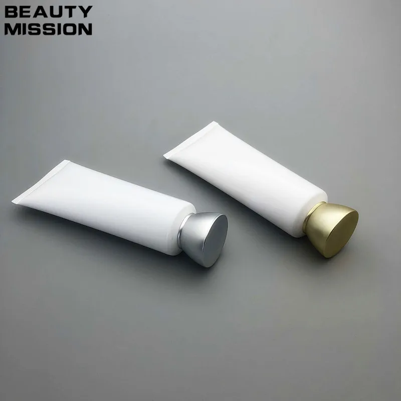 BEAUTY MISSION 120ML 40pcs/lot White Plastic Make up Soft Bottle Cosmetic Facial Cleanser Hand Cream Packing Squeeze Tube