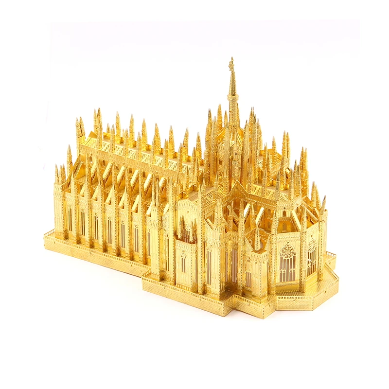 MMZ MODEL Microworld 3D Metal Puzzle Milan Cathedral Duomo di Milano Build Model Kits DIY 3D Laser Cut Jigsaw Toys adult Gift