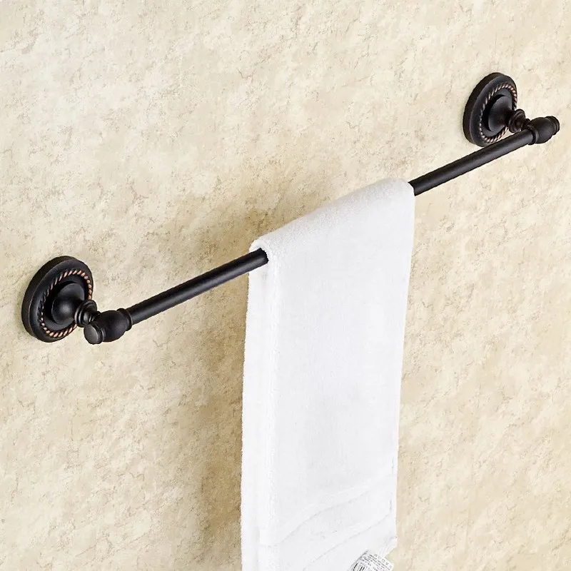 Oil Rubbed Bronze Wall Mounted Bathroom Bath Towel Rack Bar Hotel Home Clothes Towel Holder Storage Rail Shelf KD656