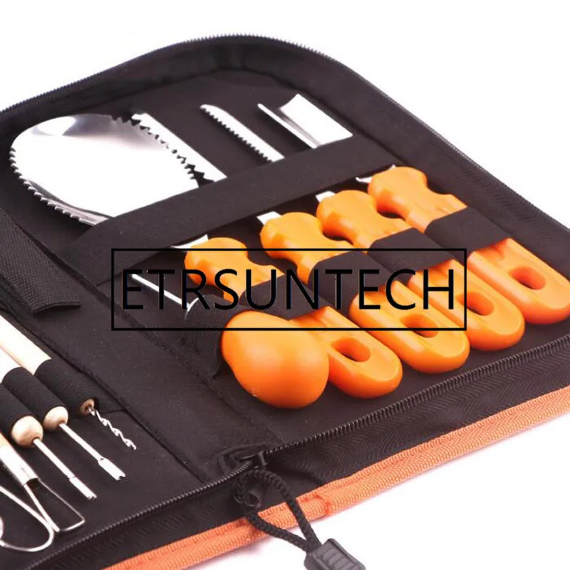 20Sets 13PCS/Set Halloween Pumpkin Cuttings Carving Kit Pumpkin Lamp Fruit Vegetable Carving Clay Sculpting Tool