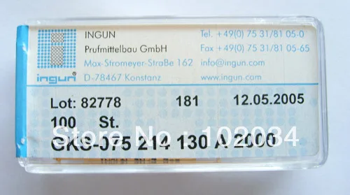 100PCS/LOT 100% ORIGINAL INGUN  GKS-075-214-130 GKS-075-214-130 A 2000 Spring Test Probe Pogo Pin made in Germany