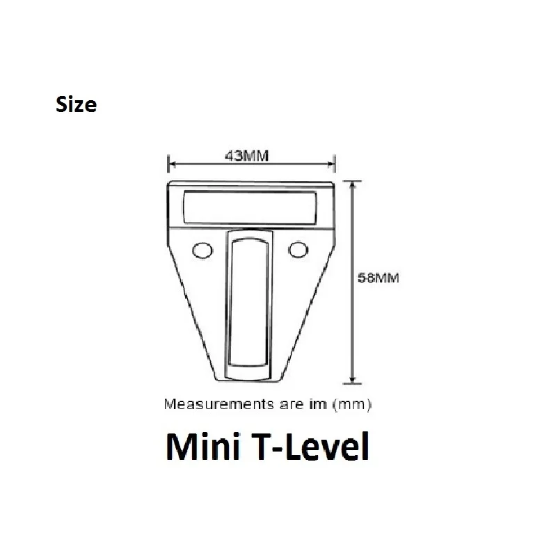 4pcs/lot Orange Acrylic T-Level Tool RV Camper Tralier Motorhome Truck Boat Console Table Measurement Mini Level Bubble