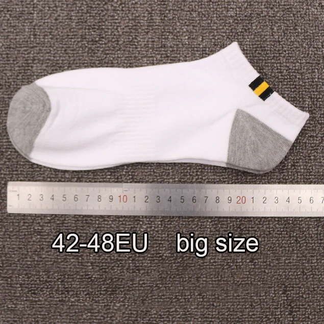 20 pezzi = 10 paia di calzini da barca da uomo in cotone deodorante sudore calzini sportivi da lavoro plus size XXXL 45,46, 47, 48 calzini corti