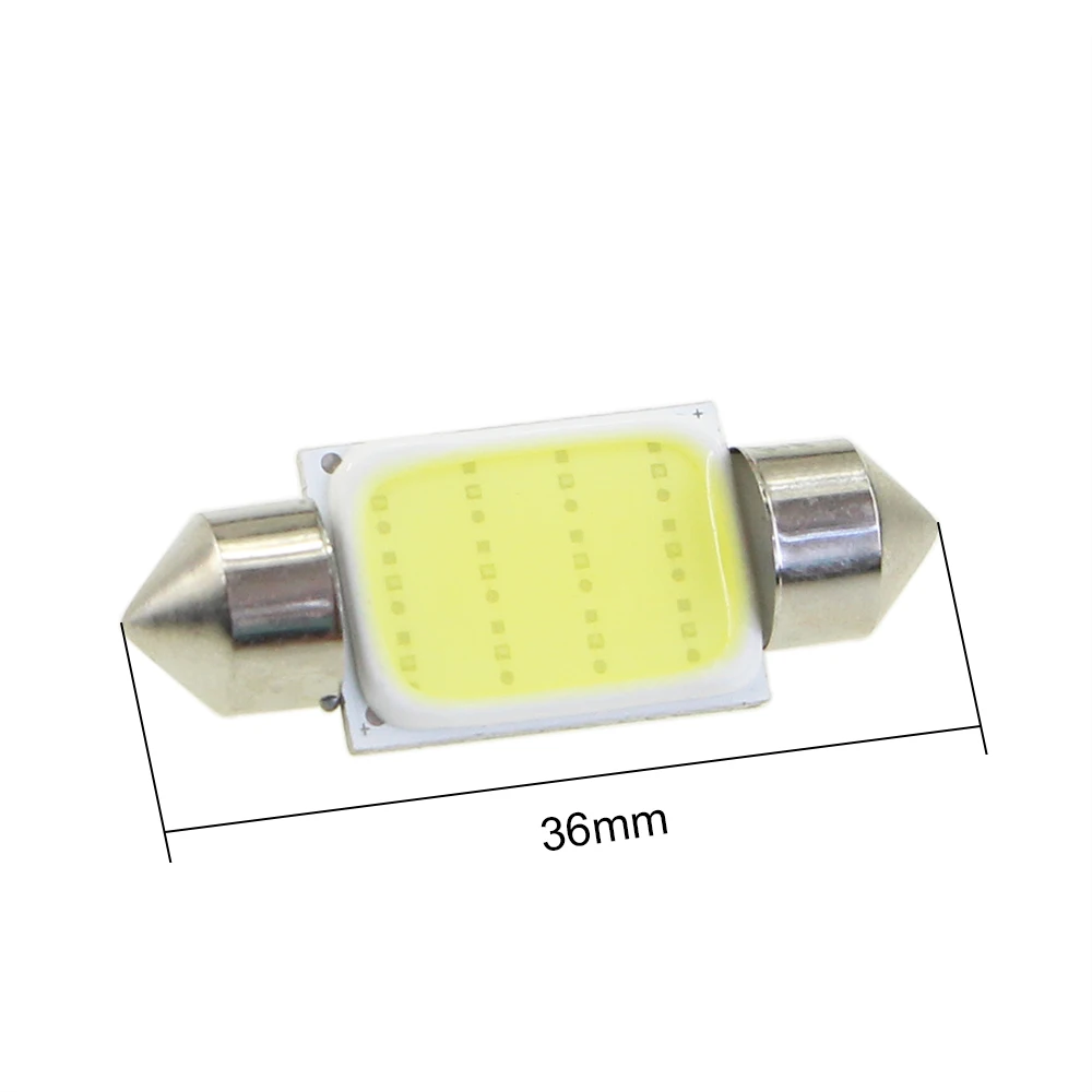 KEIN 2PCS C3W C5W C10W festoon LED Car COB reading Door Light Trunk Lamp License Plate Bulb 31MM 36MM 39MM 41MM white 12V