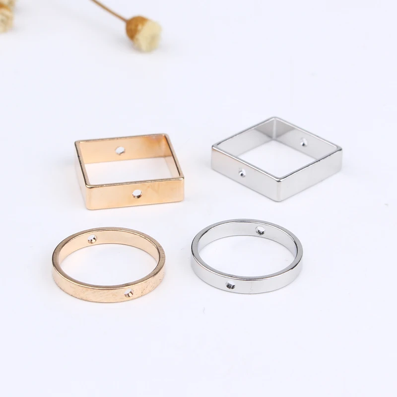 

10pc Gold Color Geometric Round Circle Square DIY Charms Necklace Bracelet Earrings Connectors Pendants Jewelry Findings