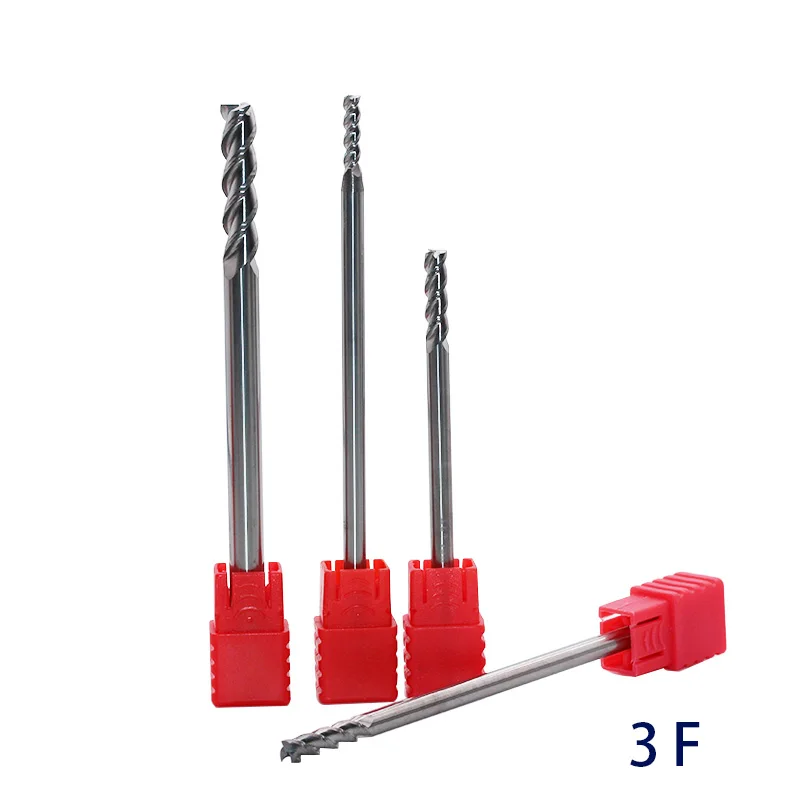 카바이드 커터 4mm 6mm 8mm 길이 100mm 2F 3F 4F 선반 CNC 금속 밀 커터 도구, 알루미늄 강철용 플랫 엔드 밀, 1 피스