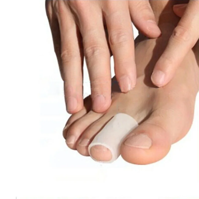 NEW 1Pair Portable Hallux Valgus Pain Relief White Silicone Gel Toe Separators Stretchers Tube Shaped Bunion Protector Blister