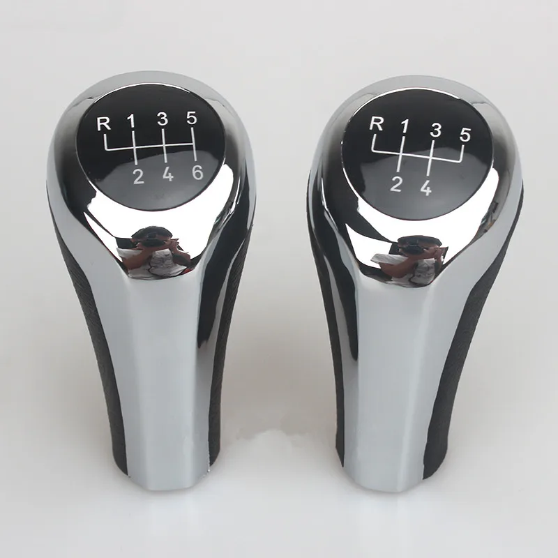 Chromed Matte Carbon Fiber Leather Gear Shift Knob For BMW 1 3 5 6 Series E30 E36 E39 E46 X5 E53 E60 E63 X3 E83 X1 E84 E90 E91