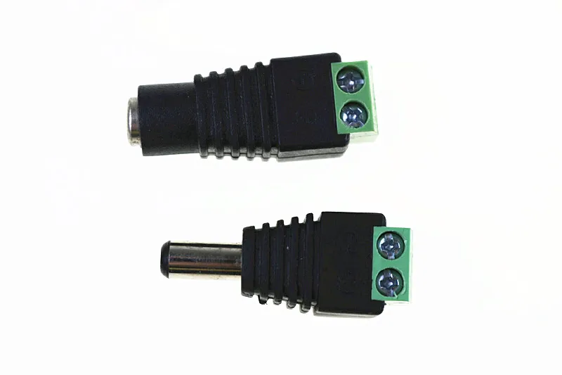 5 PAIRS 12V Red  Blue Green 5pcs Female +5 pcs Male DC connector 2.1*5.5mm Power Jack Adapter Plug Cable Connector for