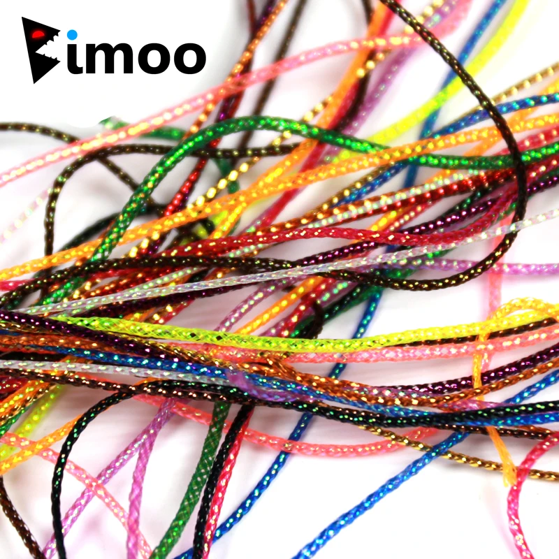 Bimoo 2yards/pack 1mm Fly Tying Midge Ribbing Nymph Streamer Body Material UV Pearl Flasher String