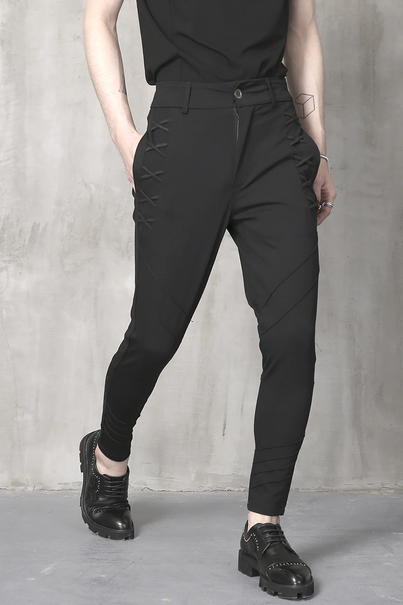 M-6XL!  Spring and summer male original design harem pants casual pants slim all-match taper western-style trousers