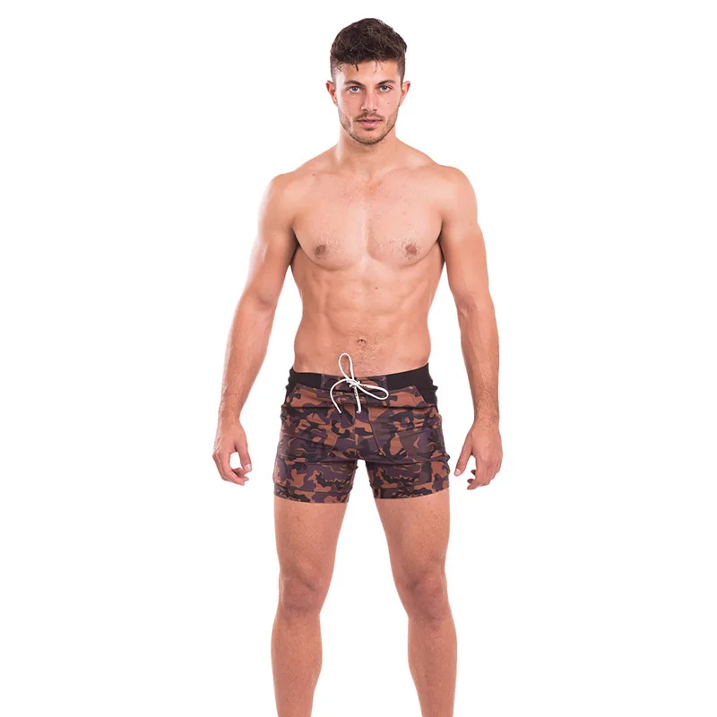 Taddlee Brand Men Sexy Swimwear Swimsuits Boardshorts Camo Pockets Bathing Suits Beach Board Trunks Gay Pouch Swim Long Bottoms