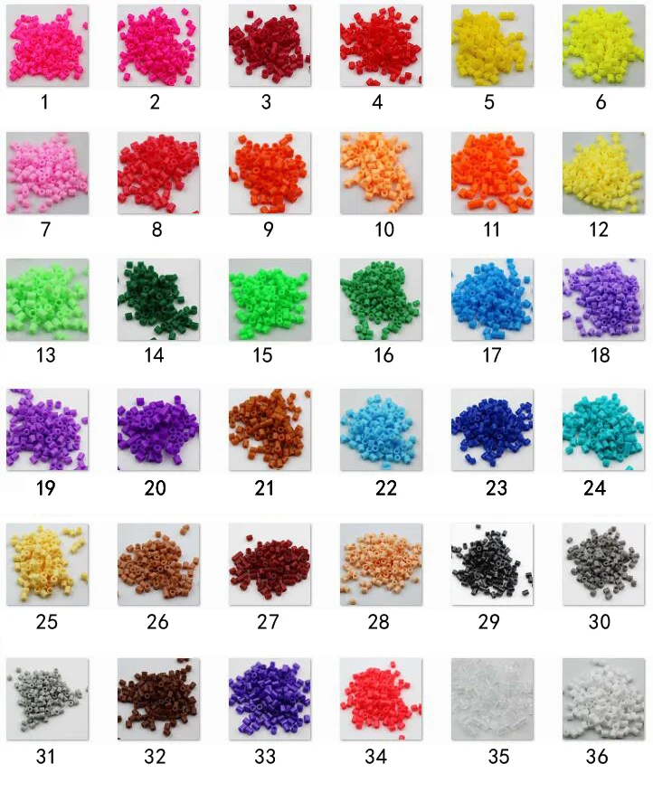 

10000pcs/lot 36 color can choose 5MM HIGHGRADE hama beads diy toy food grade perler PUPUKOU fuse beads puzzles Toy