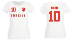 Turkey T-Shirt Jersey Team Name & Nr Print Footballer New Tops 2019 New Fashion for Women Print Letters Cotton Marley T Shirts