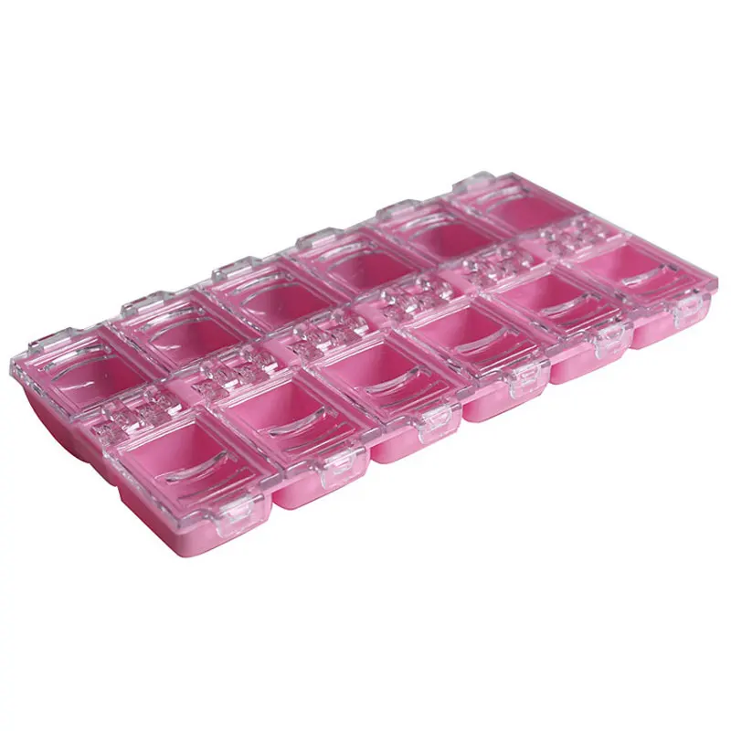 4 Colors Nail Storage Case Organizer Clear Plastic Empty Box Nail Art Rhinestones Gems Jewelry Beads Container