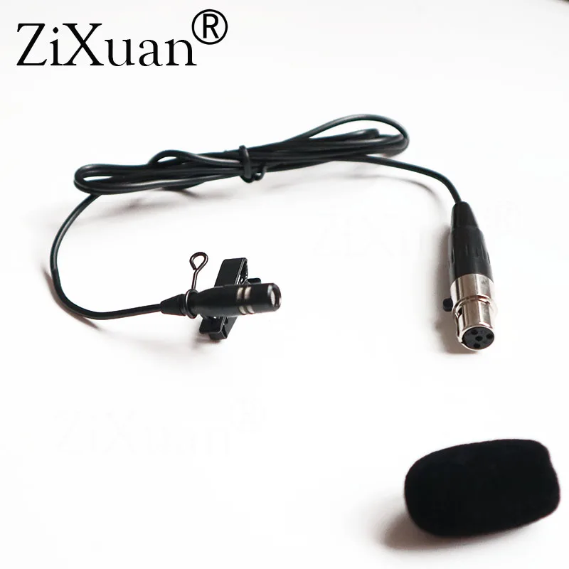 

Mini XLR 4 Pin TA4F Plug Wired Condenser Tie Clip Lapel Lapela Lavalier Microphone For SHURE Wireless Bodypack Transmitter