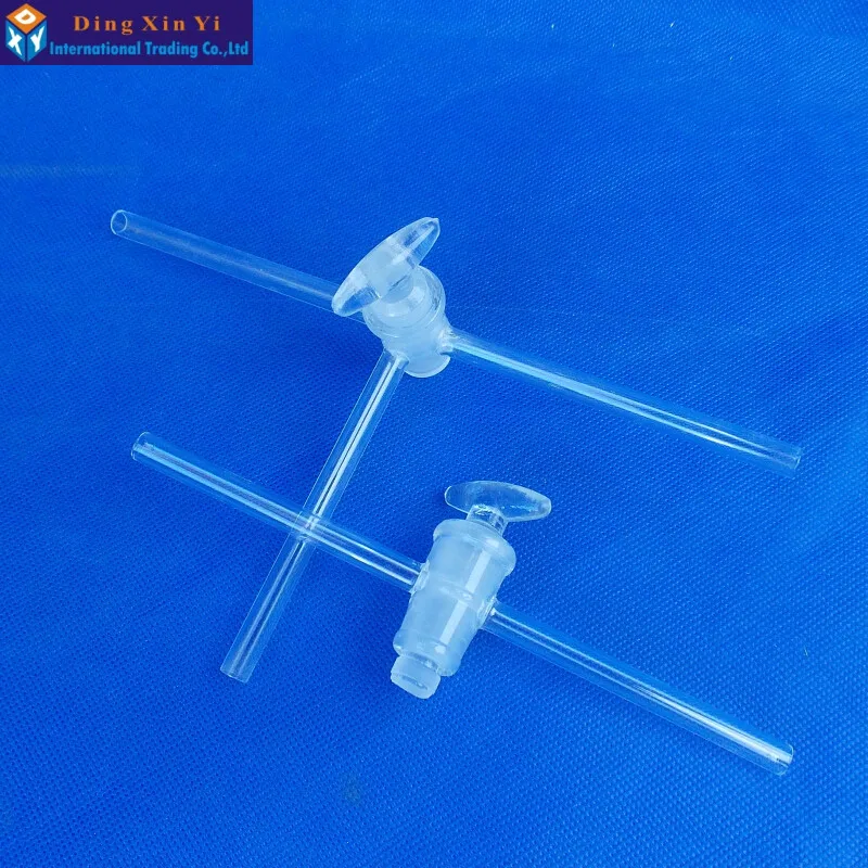 

2PCS/LOT Glass connecting pipe glass tube valve 3 connecting glass piston stopper for shunt