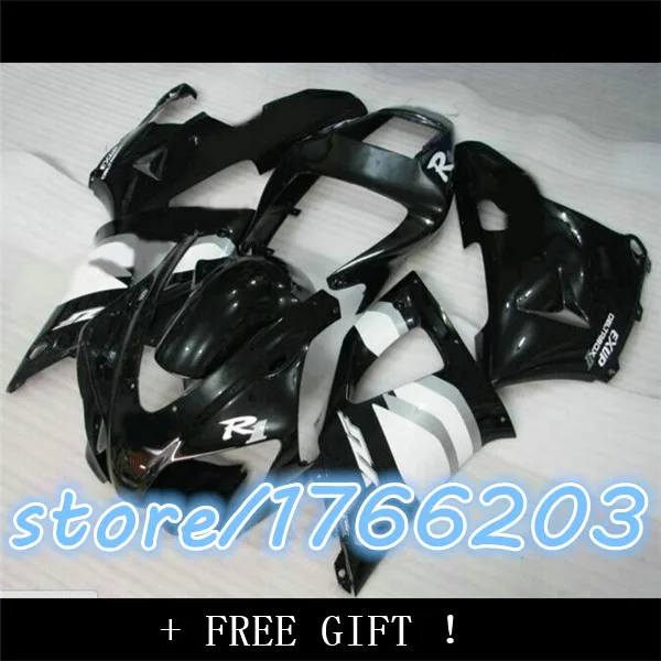 

ABS Full Black Fairing for YZF-R1 98-99 YZF R1 98 99 R1 98 99 YZFR1 YZF1000 98 99 1998 1999 Ning