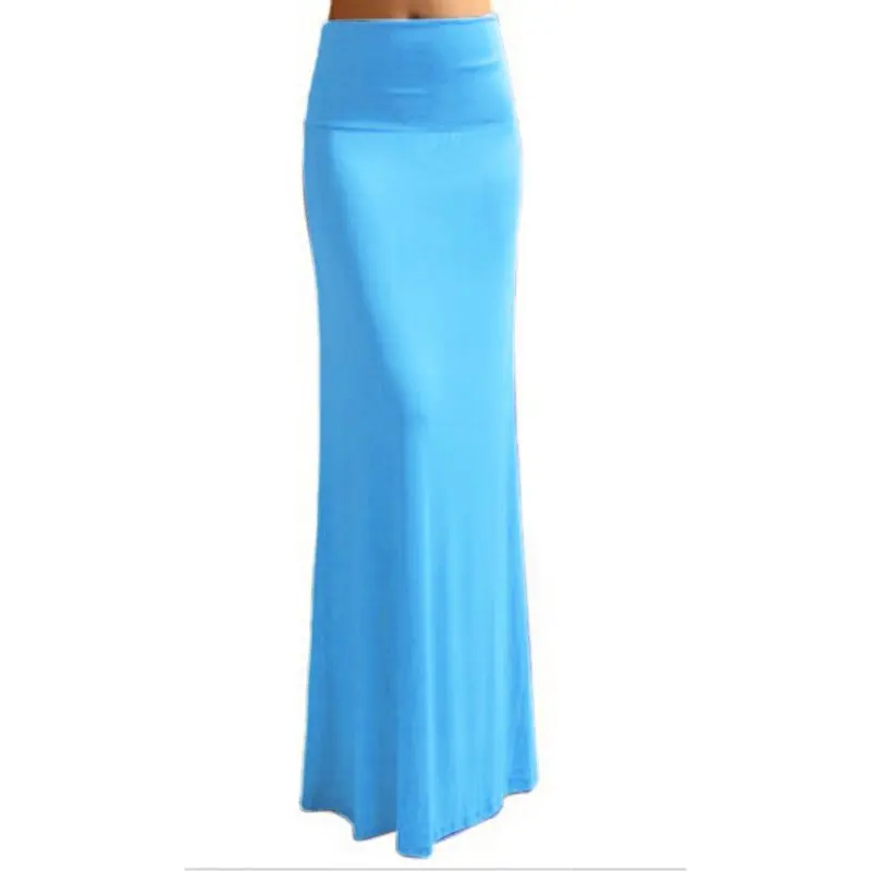 Bohemian Style Autumn Casual Pencil Maxi Skirt Women Bandage Pleated Winter Long Cotton Skirts J2