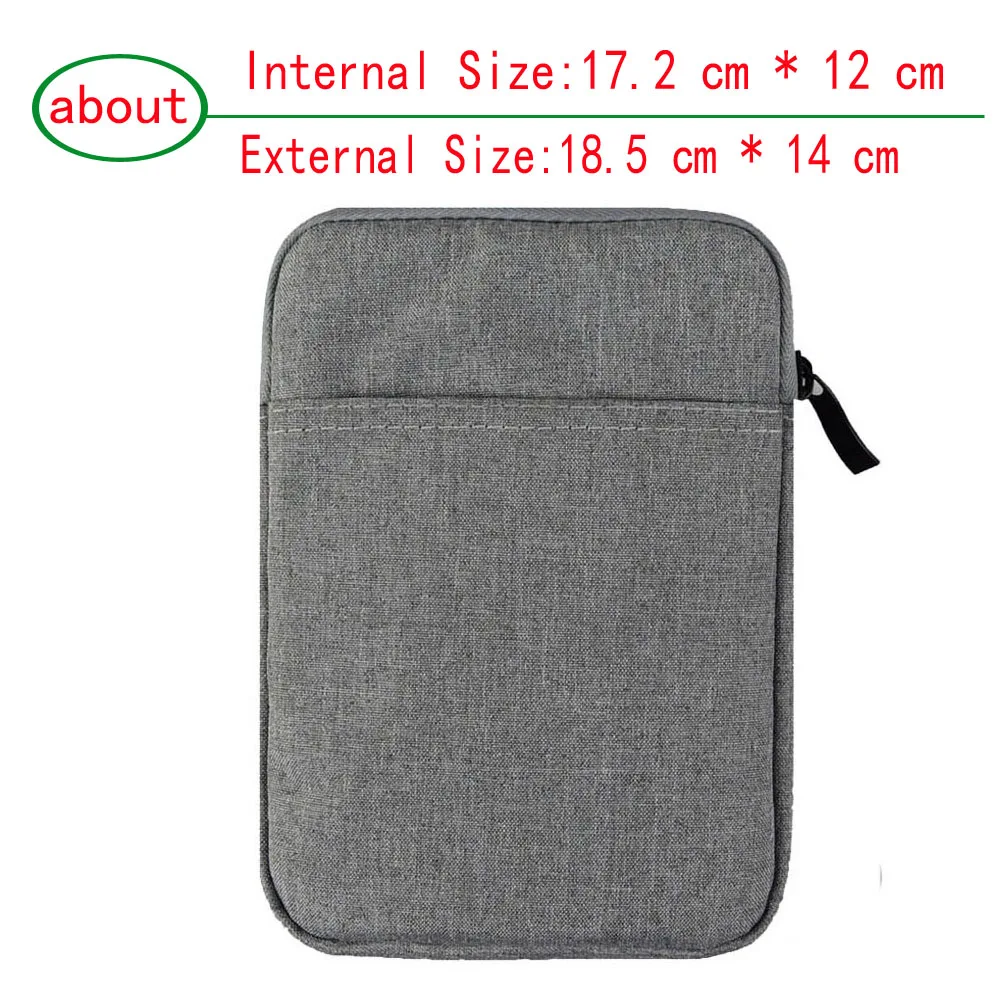 6 inch ebook cover case pouch for powerbank Digma all kindle dropshipping Onyx Boox boyue Touch iReader bag zipper soft material