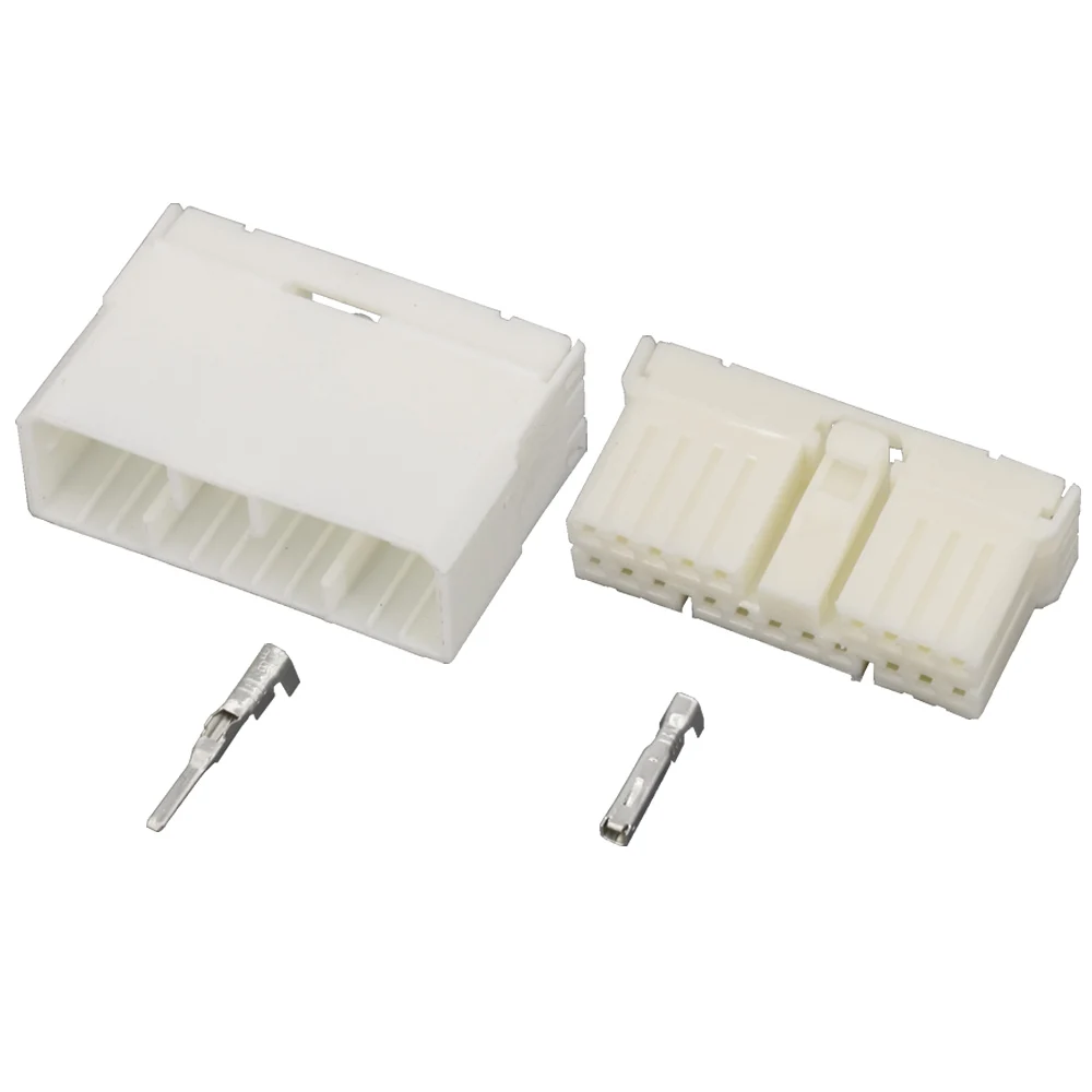 20 pin white plastic solder plate pin connector PCB board connector  bent needle with terminal DJ7201-1.8-11/21 20P