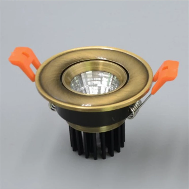 8PCS/Lot European Style 7W 10W 15W 20W COB LED Dimmble Downlight  Ceiling Lamp Bronze Red Copper