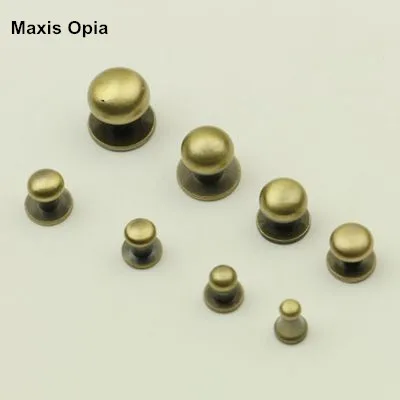 (50 Pieces/Lot) 100% Copper Rose Gold Die Casting  Round Head Rivet Screw For Bags Hardware, High Quality Rivets Accessories