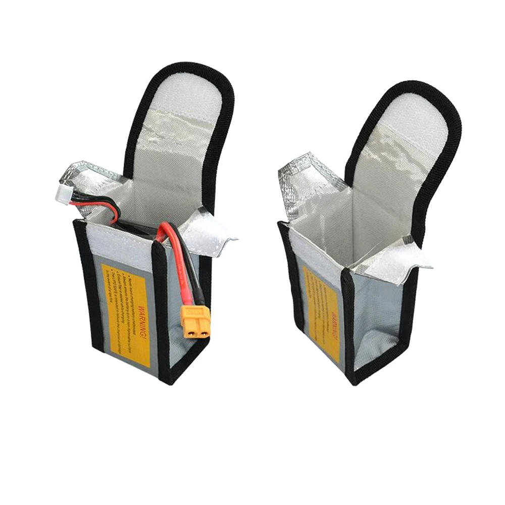 Fireproof Explosionproof RC LiPo Battery Safety Bag Case Storage 125*64*50MM Battery Safe Guard For RC Drone Car Boat