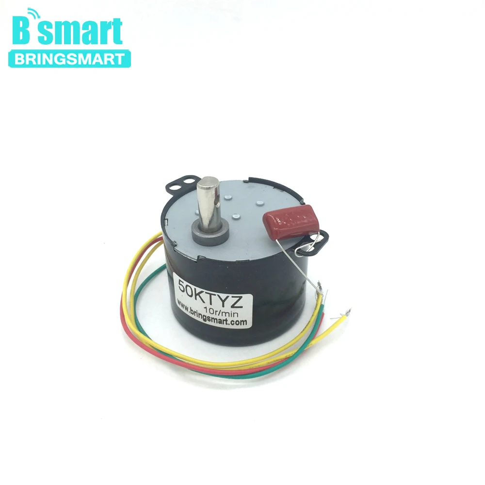 Bringsmart Synchronous Motor 50KTYZ AC 220V Micro Slow Speed Machine 10W Controllable Reduction Motor 1rpm Small Motor