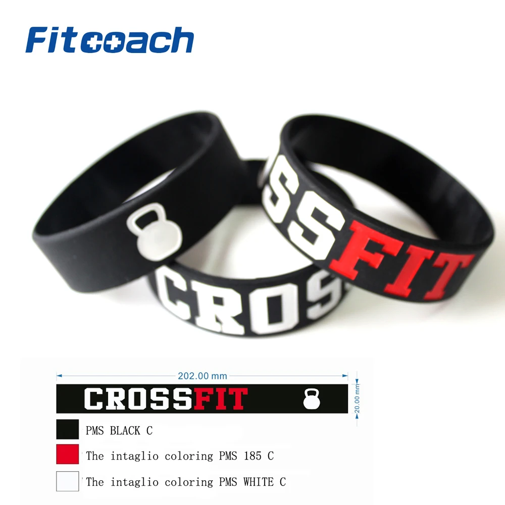 Cross Fit bracelet for CrossFit, silicone bracelet, 2 PCs