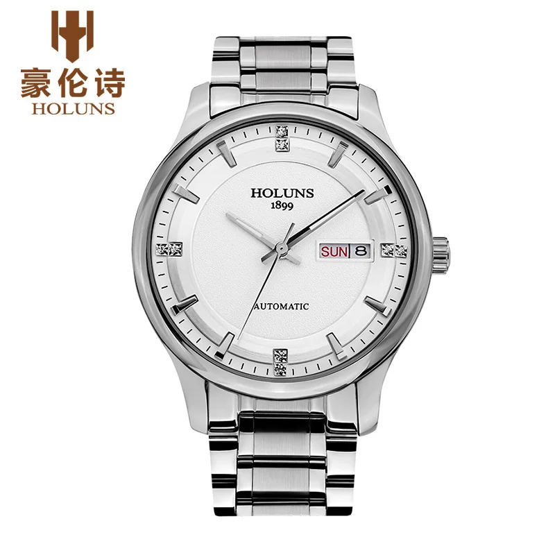 2022 Luxury HOLUNS Brand Men\'s Watch Automatic Mechanical Watches Full Steel Waterproof Male Casual Business Wrist Watch Clocks