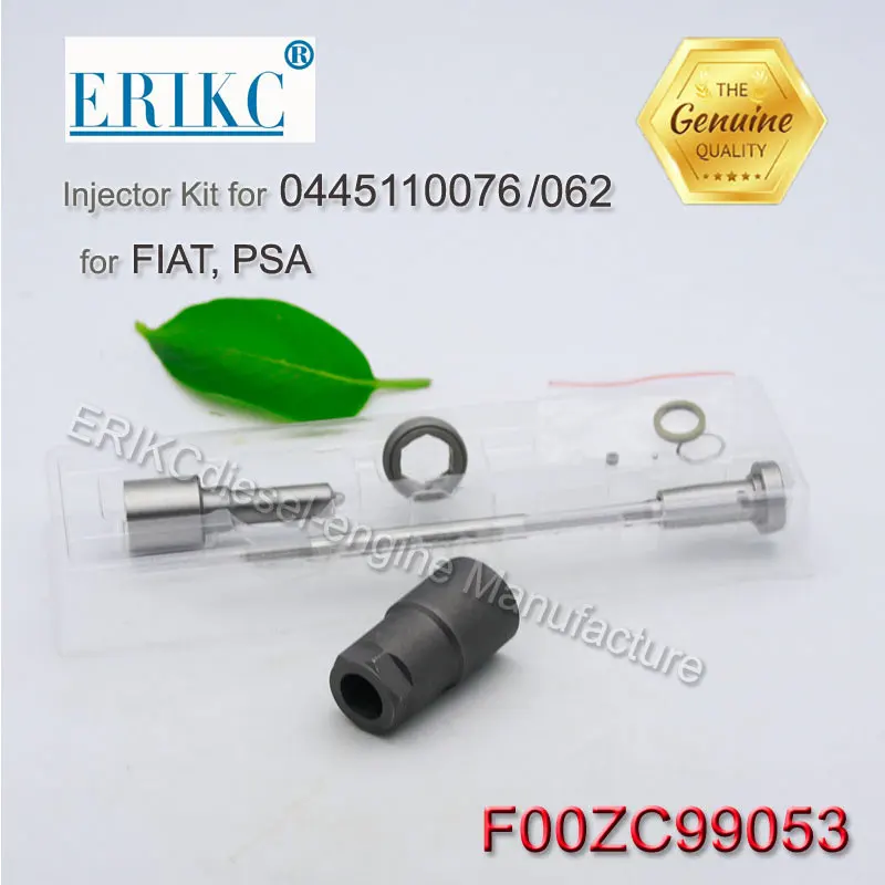 ERIKC Parts Set FoozC99053 Injector Repair Kit Parts Nozzle DSLA142P988 Valve F00VC01003 for Bosch 0445110076 0445110062