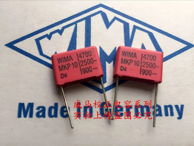 

2020 hot sale 10pcs/20pcs Germany WIMA MKP10 2500V 4700PF 2500V 472 0.0047uf P: 15mm Audio capacitor free shipping