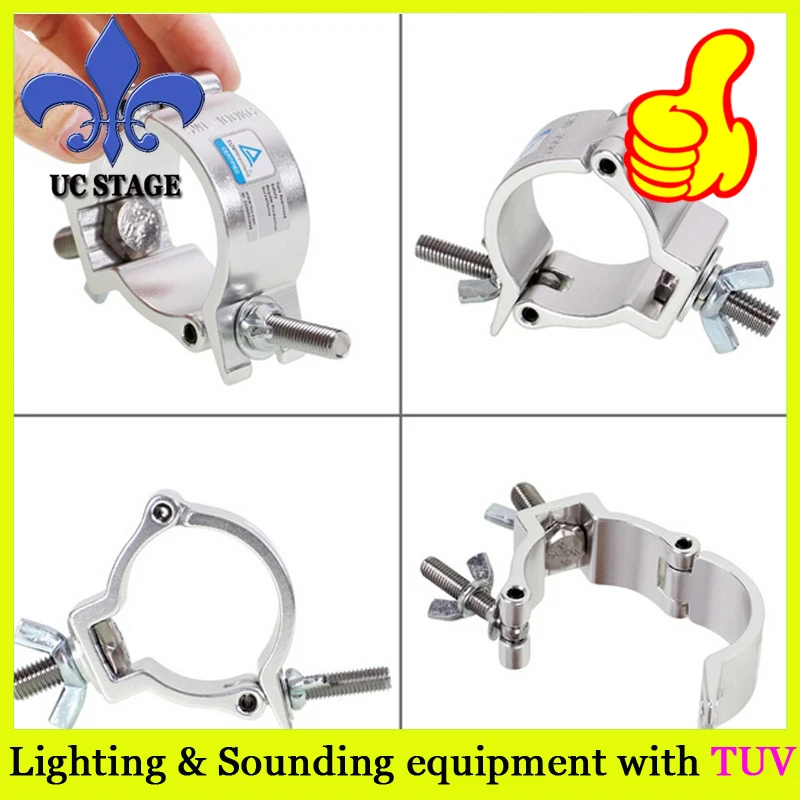 2Inch Pipe Clamp Hook Mount For DJ Party Stage Lights Fit 48-51mm Truss Stage Lighting Accessories