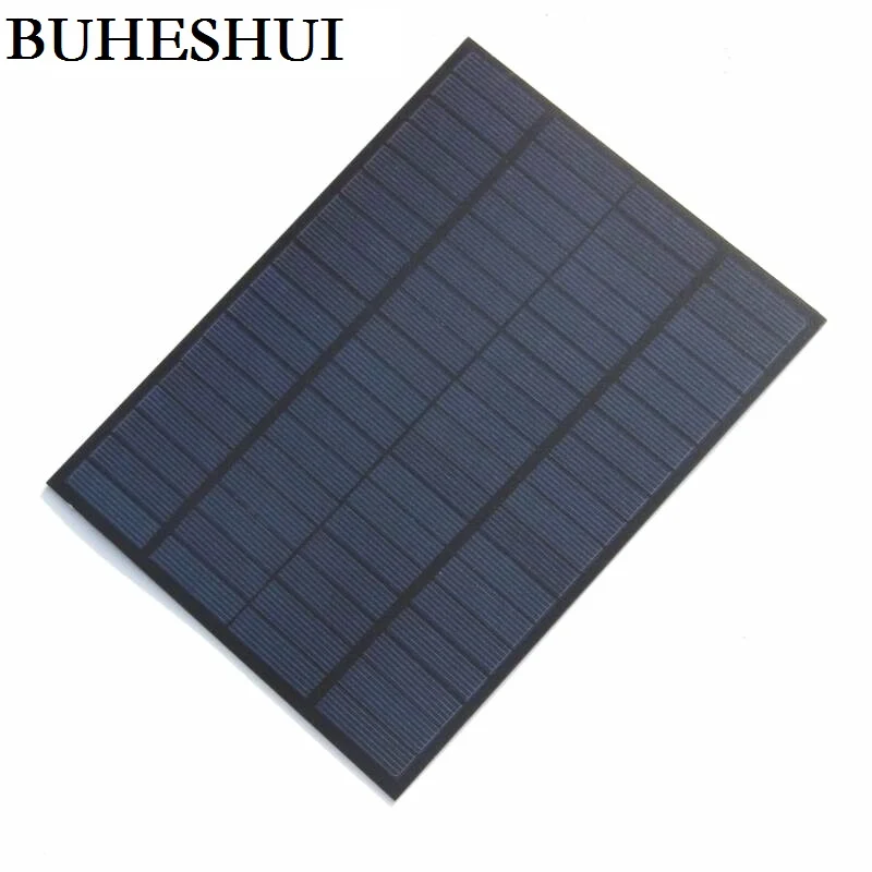 BUHESHUI 5W 18V Pannello Solare Policristallino Celle Modulo Caricatore Solare Per 12V Luce Della Batteria 220*165MM 10 pz/lotto