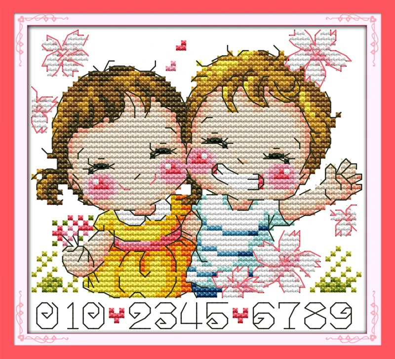 Happy every day (2) cross stitch kit cartoon 11ct count print canvas stitches embroidery DIY handmade needlework plus