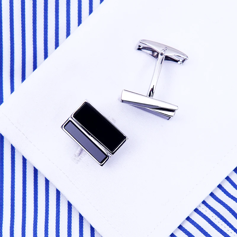 KFLK Shirt Fashion Cufflinks for Mens Brand Black Cuff links Bouton Male High Quality Luxury Wedding Groom Guests