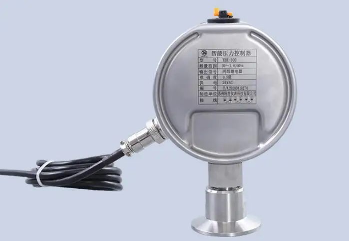 Hygienic Digital Pressure Controller Water Treatment Anti-blocking Flat Film Pressure Controller Electronic Pressure Switch