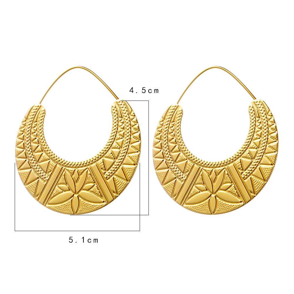 Ethlyn Ethiopian Dangle Earrings for Women Gold Color Drop Earrings Fashion Jewelry African/Eritrean Wedding Jewelry E194