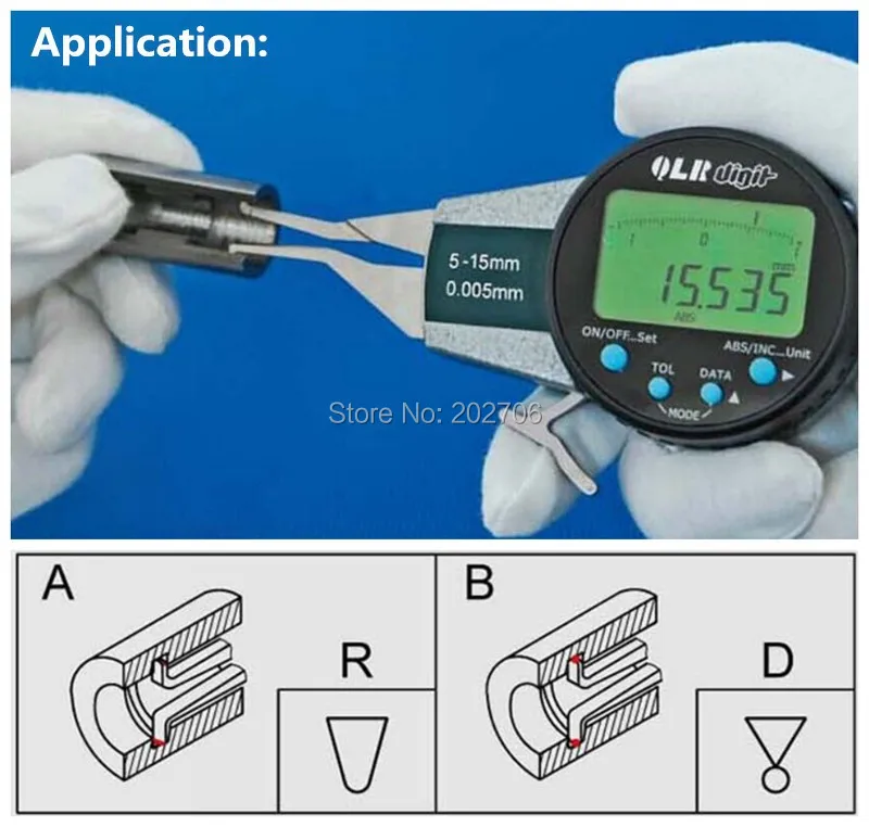 Imagem -04 - Digital Inside Caliper Mostrador Rotativo Medição Bore Groove Micrômetro Abs 15 25 10 20 30 40 mm
