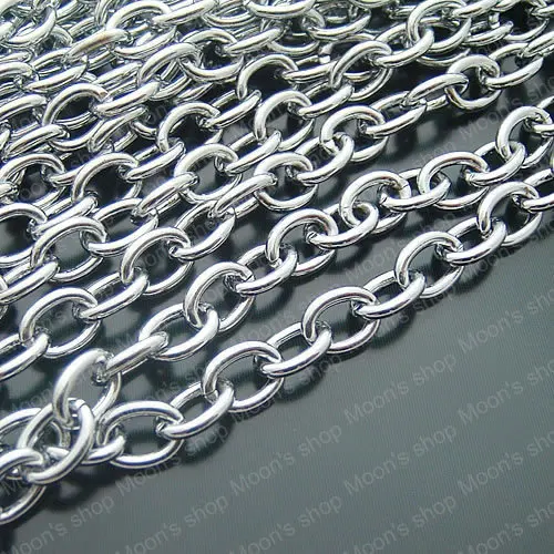 Wholesale Width 4.5mm/4.8mm/6mm/7mm Chrome plated High Quality Link Iron Chains Diy Findings Accessories 2 Meter (JM2707)