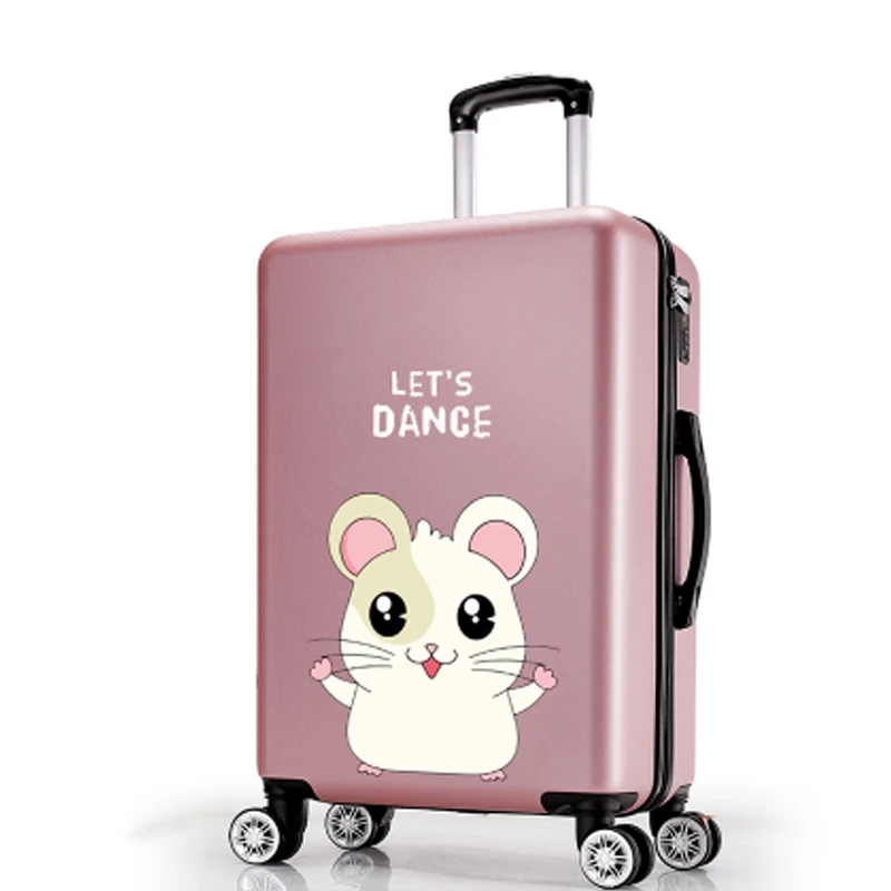 

20"22"24"26"carry-on Suitcase with wheels Girl&boy pink lovely luggage travel bag trolley bags students school Trolley suitcases